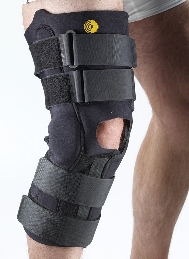 COOLTEX ANTERIOR CLOSURE KNEE WRAP OP POP WITH ROM HINGE